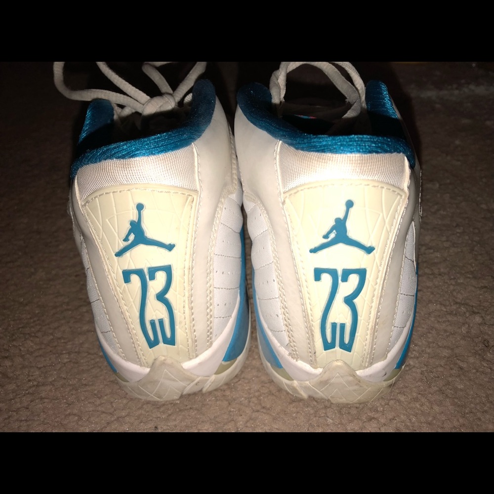 White/Siren Red-Neptune Blue Air Jordan Retro 14